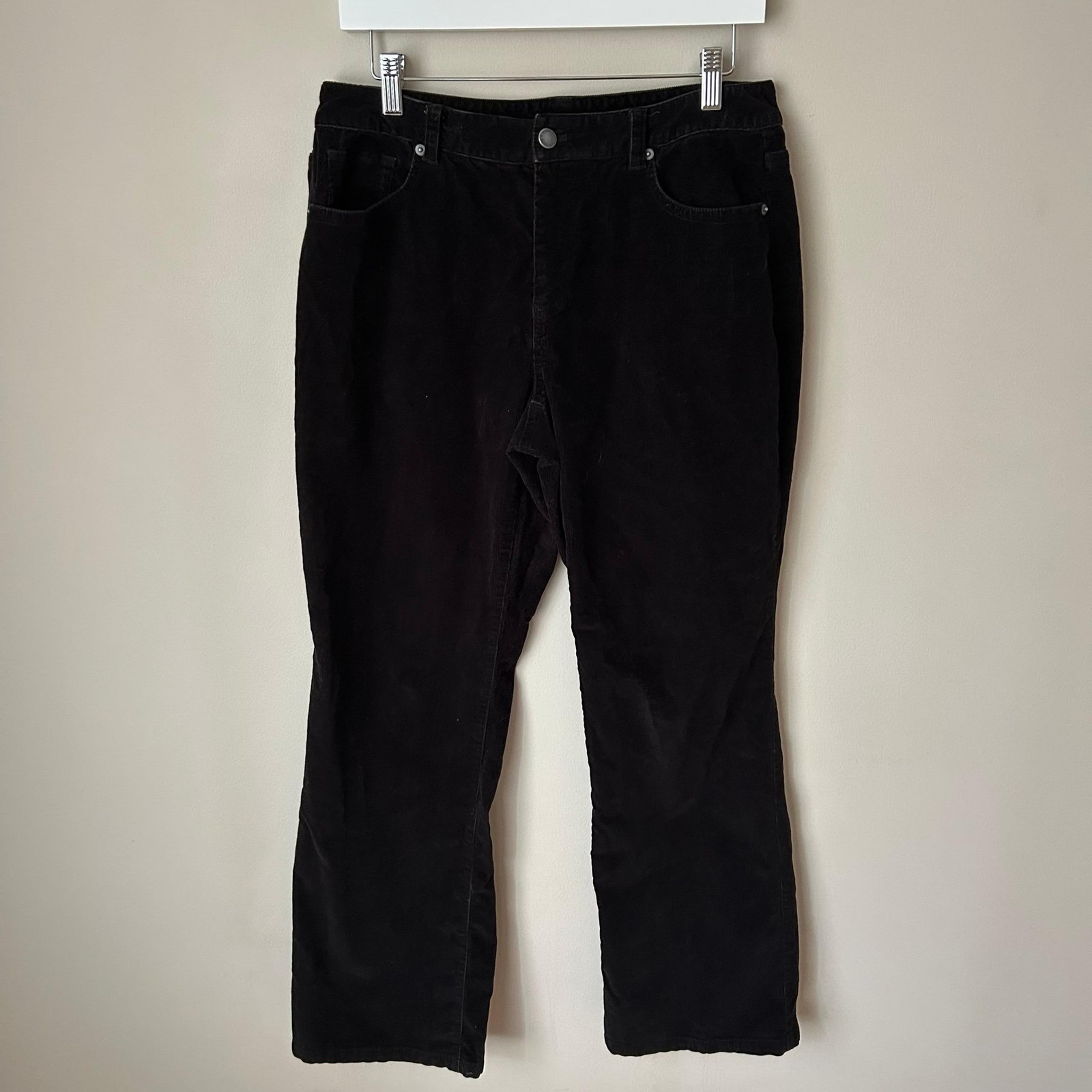 Sigrid Olsen Corduroy Black Bootcut High Rise Pants Women’s Size 10