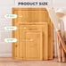 Bamboo Cutting Board Set - Chopping Boards for Kitchen Meal Prep - Set of 3