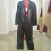 Brown 2 piece leather suit