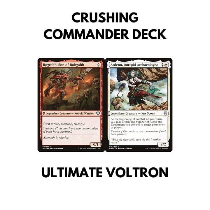 POWERFUL Rograkh and Ardenn Partners MTG EDH Commander Deck - Voltron Steamroll!
