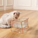 POOCH-LABS Pampered Paws Elevated Bowl (30.5 x 14.4 x11 Centimeters) Double Bowl