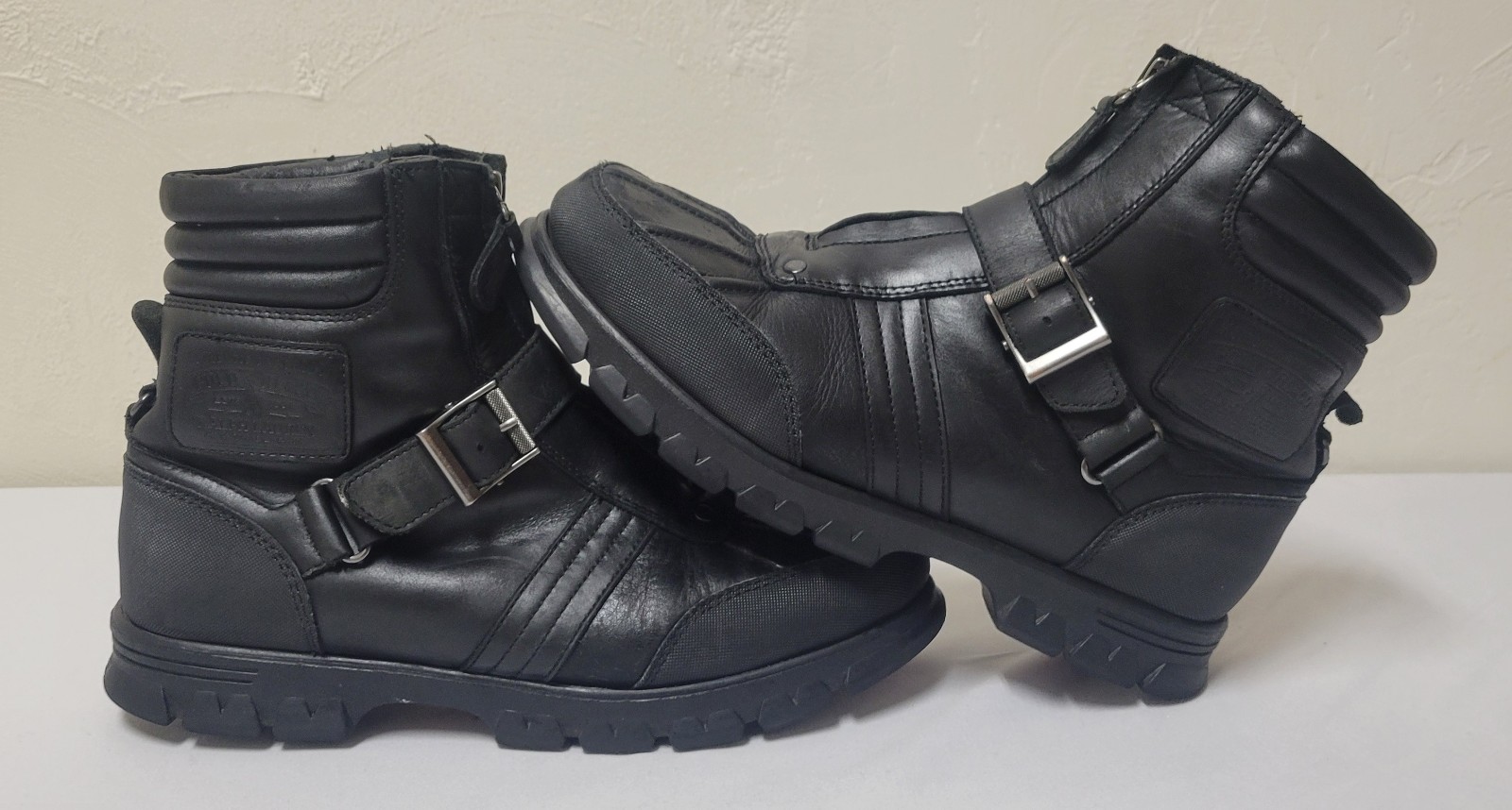 Polo Ralph Lauren Dylon Combat Boots Black Men's Sz 10D