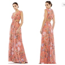 Mac Duggal cut out maxi dress