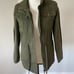 Altar’d States size small army green jacket with black and cheetah side stripes