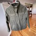 Altar’d States size small army green jacket with black and cheetah side stripes