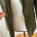 Altar’d States size small army green jacket with black and cheetah side stripes