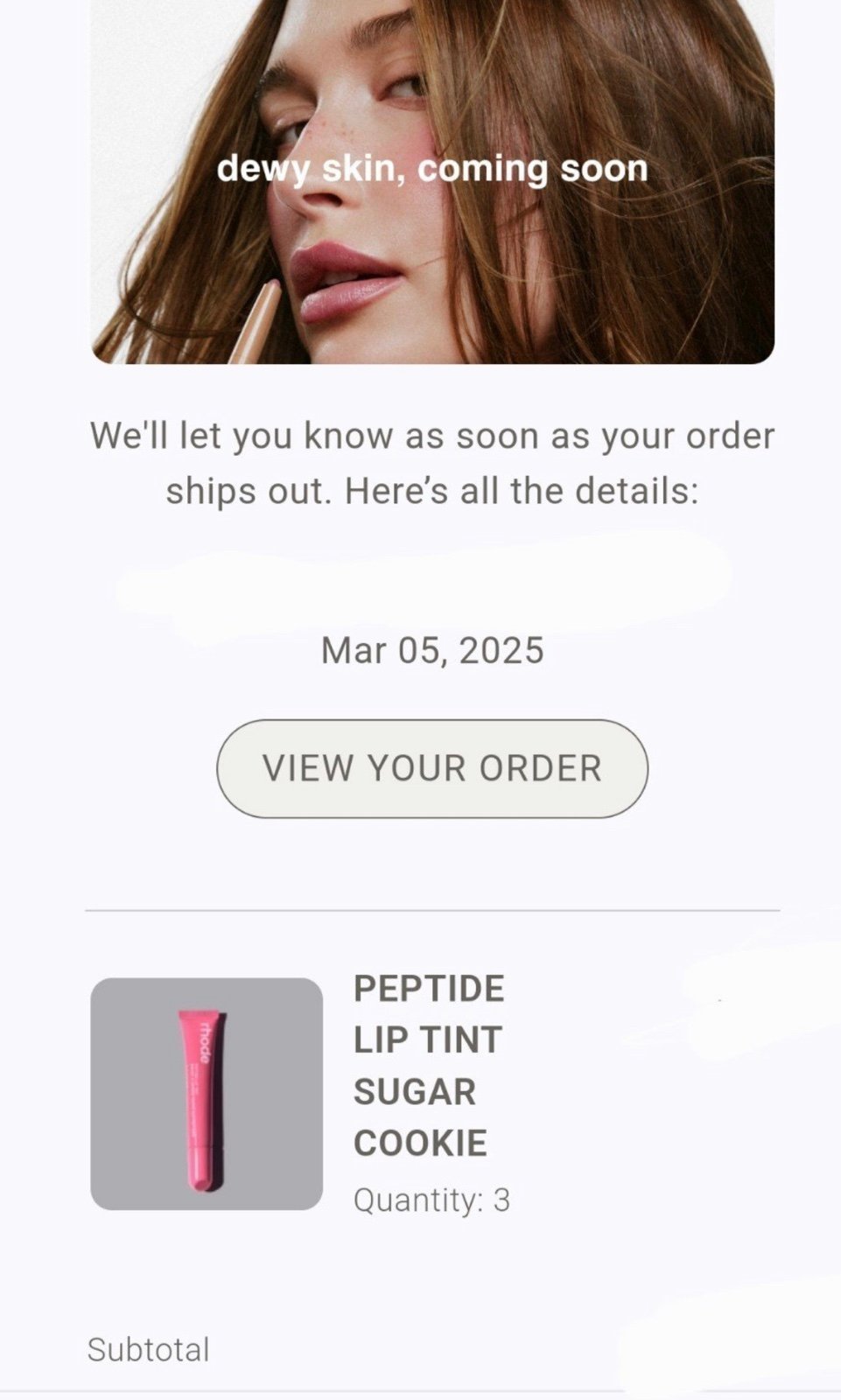 Rhode sugar cookie lip gloss