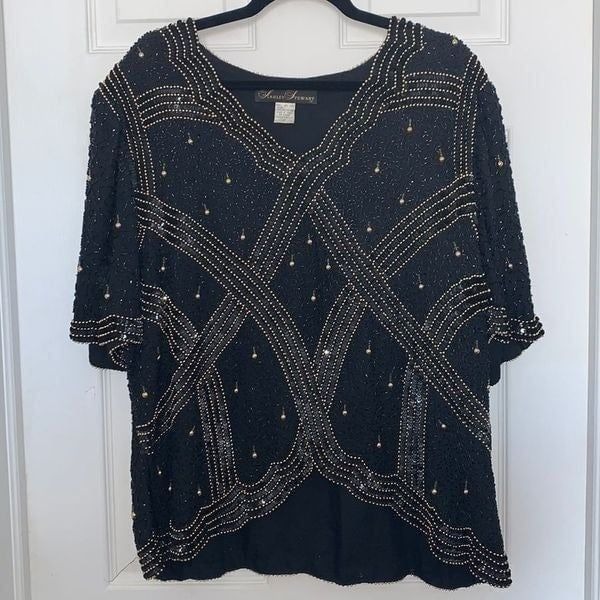 Vintage Ashley Stewart Beaded Blouse