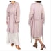 NWT Raquel Allegra Trench Coat in Lilac Metallic, Size 2/M