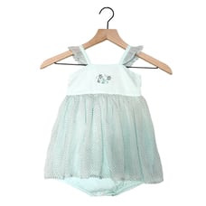 Well Dressed Wolf Mint Dot Skirted Romper 3T