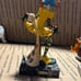 Vintage Fontanini Clown Girl Figure #944 Depose Italy Yellow Dress Spider Mark