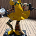 Vintage Fontanini Clown Girl Figure #944 Depose Italy Yellow Dress Spider Mark