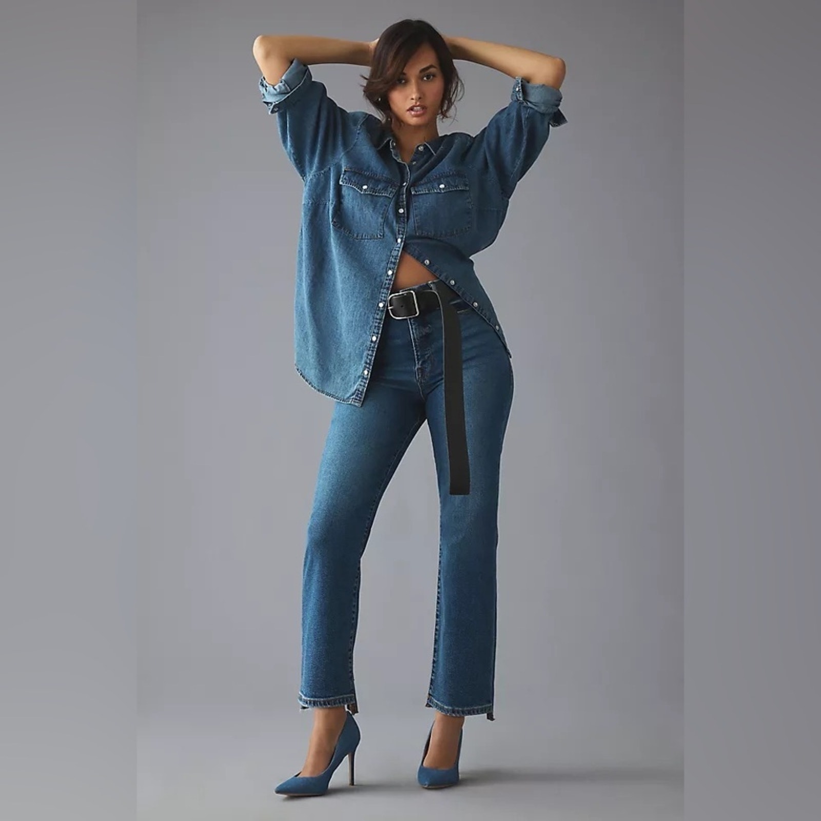 NEW Good American Good Boy High-Rise Cropped Straight Jeans SZ 2/26