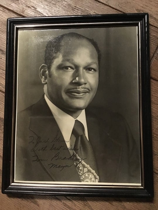 Autographed photo of Los Angeles mayor Tom Bradley
