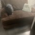 Chocolate Brown Loveseat with Ottoman