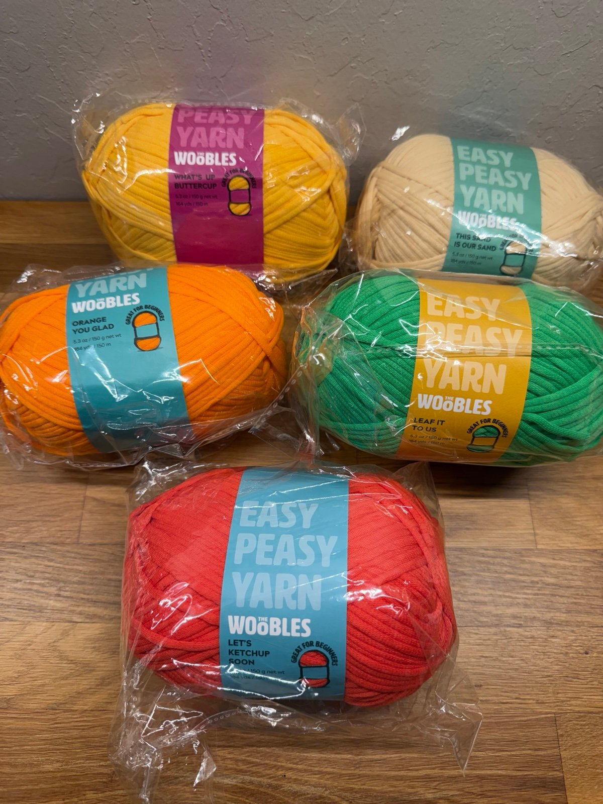 Woobles Easy Peasy Yarn 5 skeins
