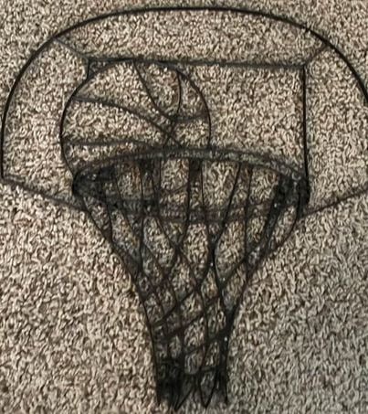 24x23 wrought iron basketball net and ball