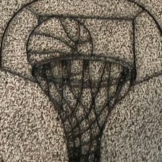 24x23 wrought iron basketball net and ball