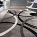 Modern Wavy Circles Design Area Rug 5'3 x 7'3 Gray-WG46XD