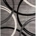 Modern Wavy Circles Design Area Rug 5'3 x 7'3 Gray-WG46XD