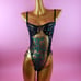 Floral Embroidered Mesh Bodysuit