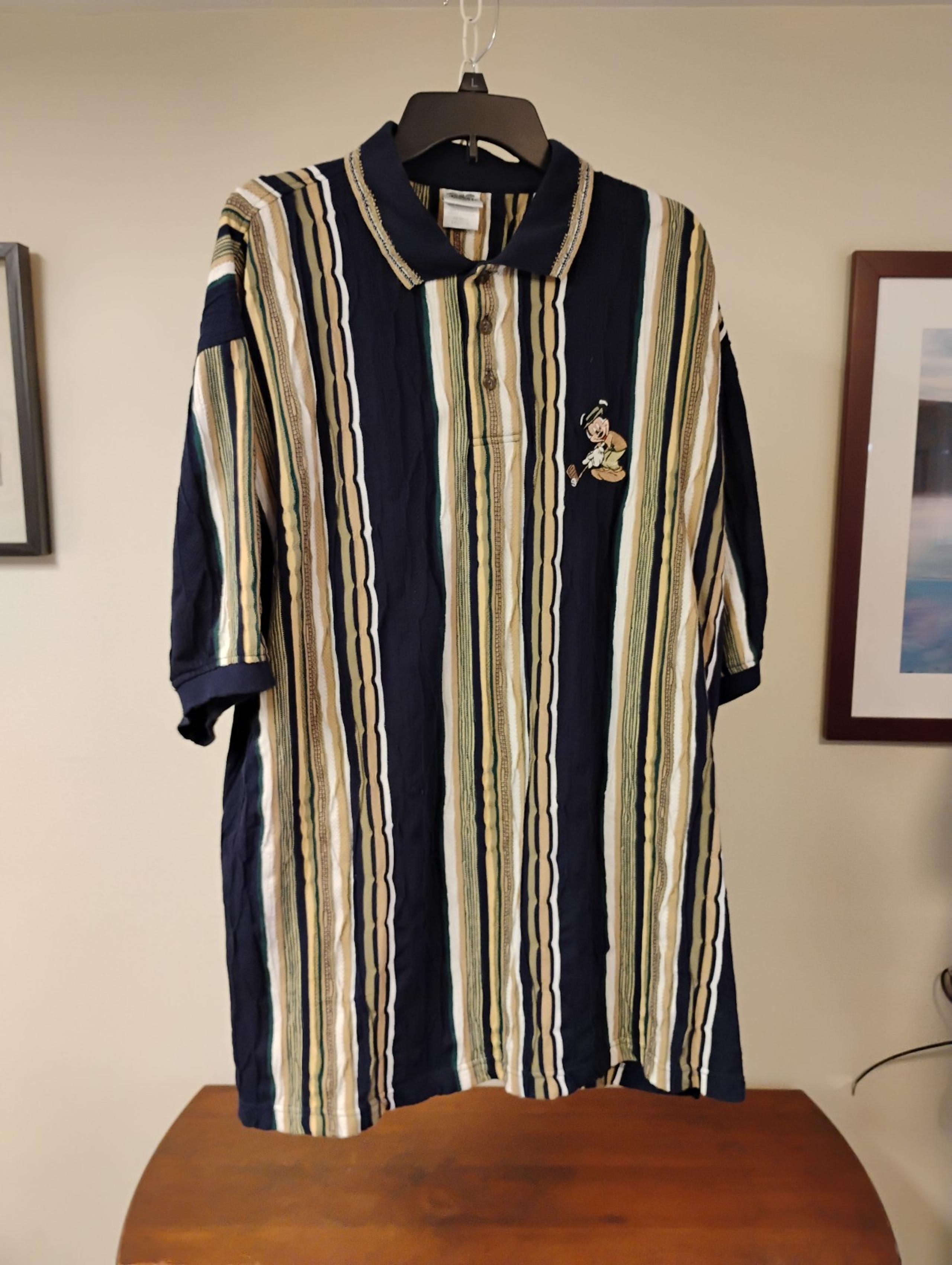 XXL Vintage Rare Disney Catalog Golf Polo Mens Golf Shirt Mickey Sport