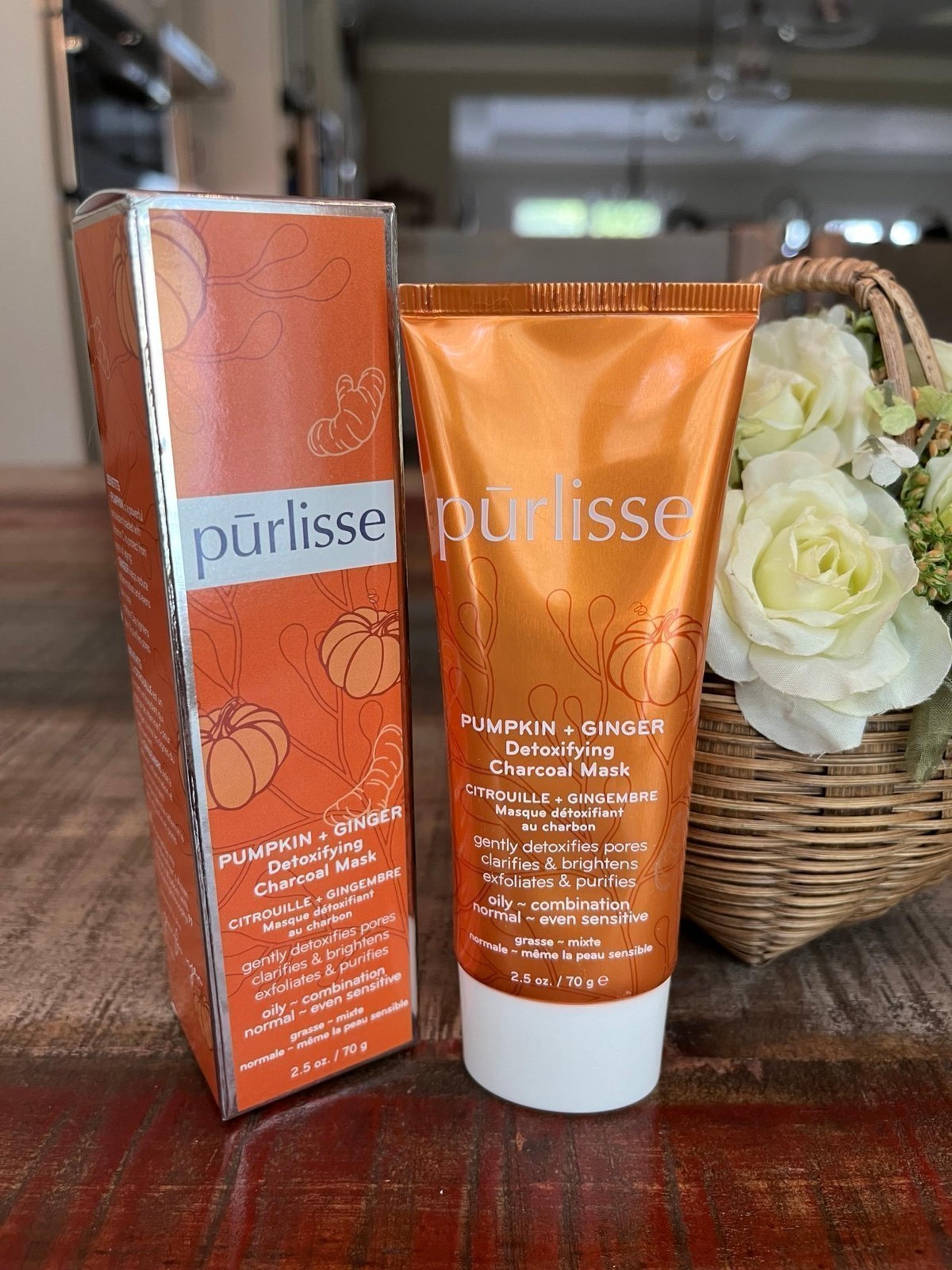 NEW Purlisse PUMPKIN + GINGER Detoxifying CHARCOAL MASK $48 Retail