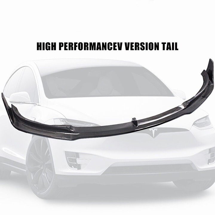 BRAND NEW 2017-2023 Tesla Model 3 V Style Front Bumper Lip Real Carbon Fiber