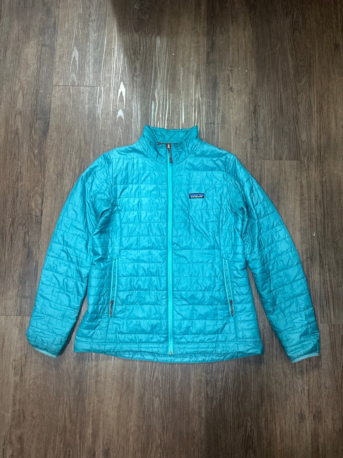Patagonia Primaloft Insulated Full Zip Puffer Jacket Women’s Size Large Blue