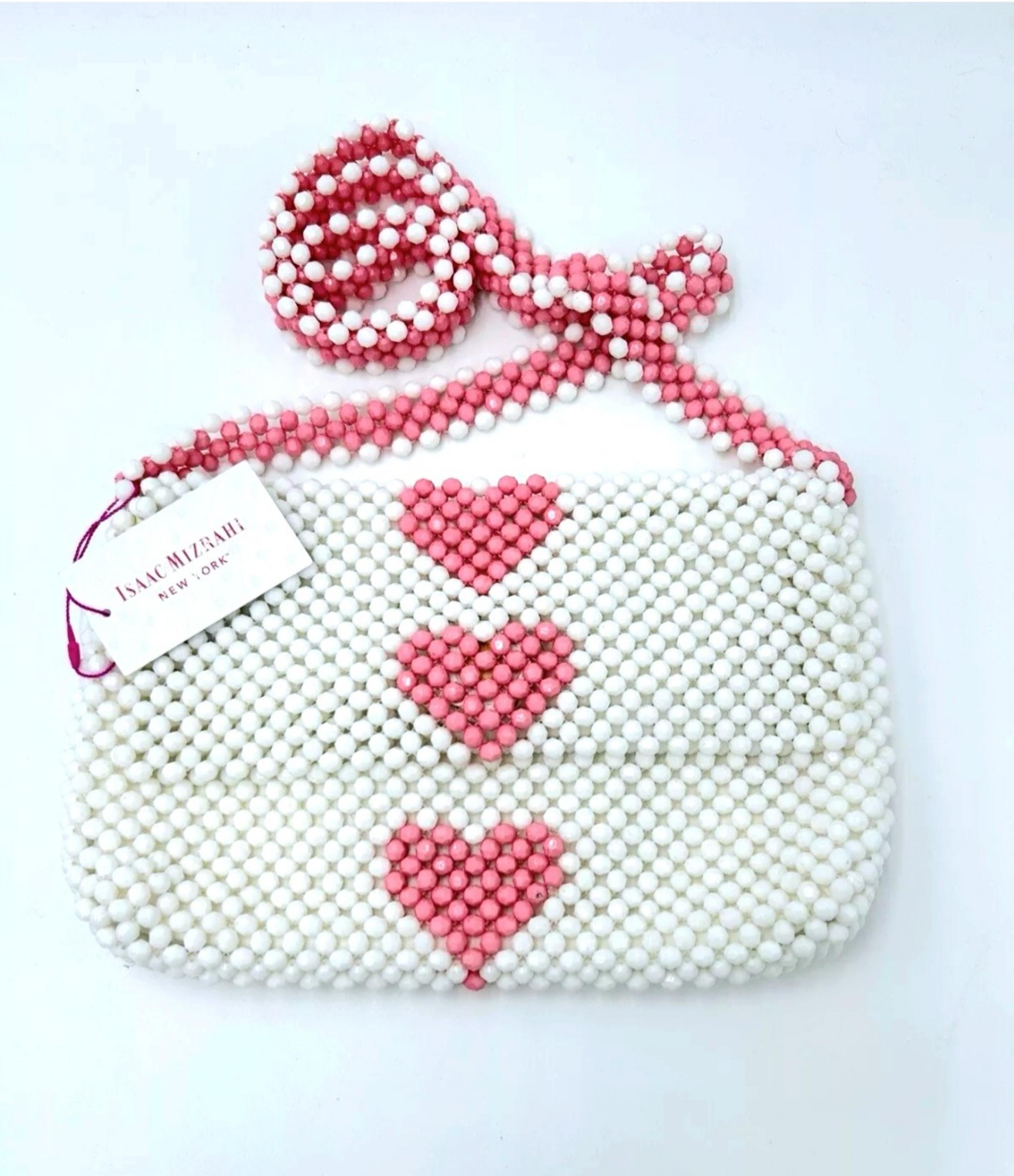 NWT- Isaac Mizrahi Beaded Heart Shoulder Bag