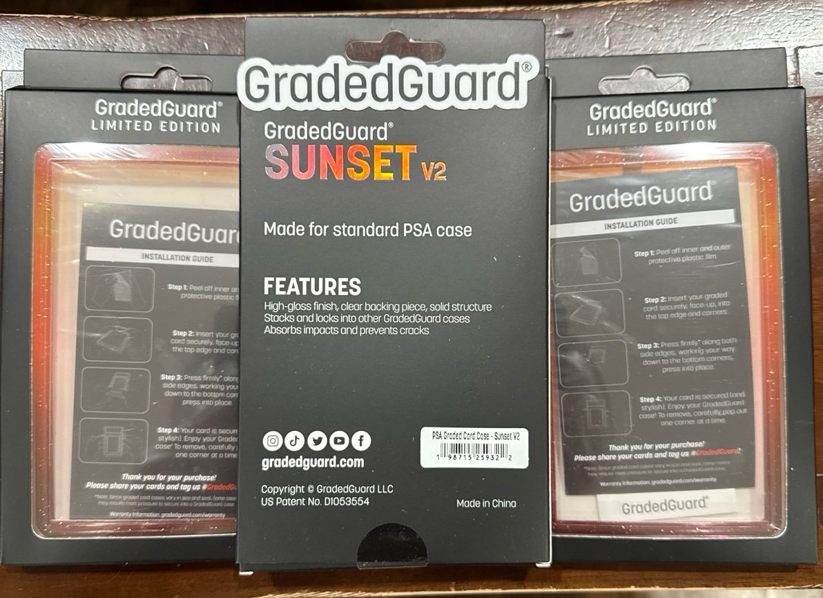 GradedGuard x3 PSA Graded Case Guard Protector SUNSET V2 In Hand! Ship ASAP!