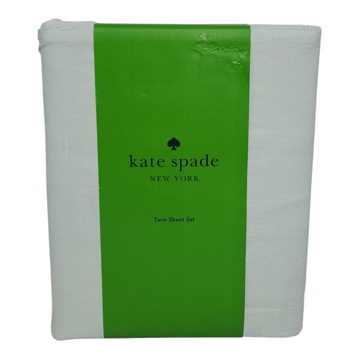 Kate Spade New York Twin Cotton Sateen Sheet Set Fits 18 In Mattress Green