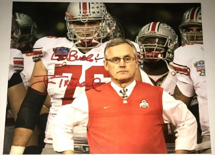 JIM TRESSEL SIGNED OSU 8X10 PHOTO RARE!