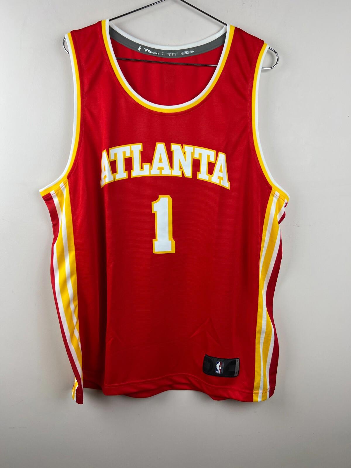 Atlanta Hawks Fanatics Jersey PRIZEPICKS #1 Red Icon NBA Mens Size L NWT