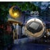 Moon Crackle Glass Ball Solar Wind Chimes