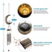Moon Crackle Glass Ball Solar Wind Chimes