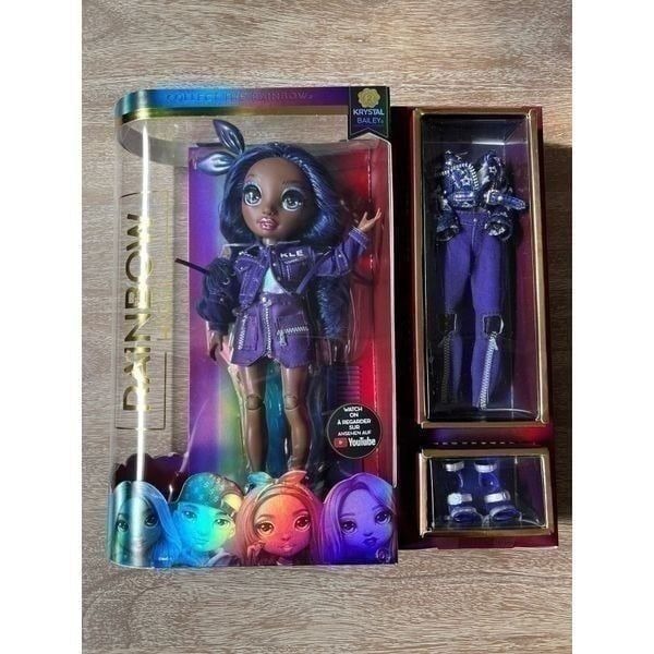Rainbow High Krystal Bailey – Purple Fashion Doll with 2 Outfits