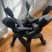 African art sculpture 5 heads unity