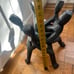 African art sculpture 5 heads unity