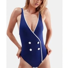 Solid and Striped Juliette One-Piece Swimsuit