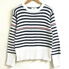 THOM BROWNE Border Cotton Knit Sweater 2