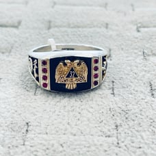 10k gold 925 mason ring ruby rare