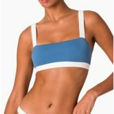 Onia Women's Zoe Bikini Top in Cobalt Blue/White XS MSRP 95