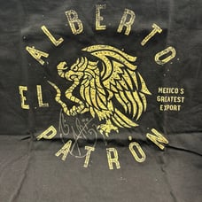 Alberto El Patron Wrestling T-Shirt Size Medium - AUTOGRAPHED Alberto Del Rio