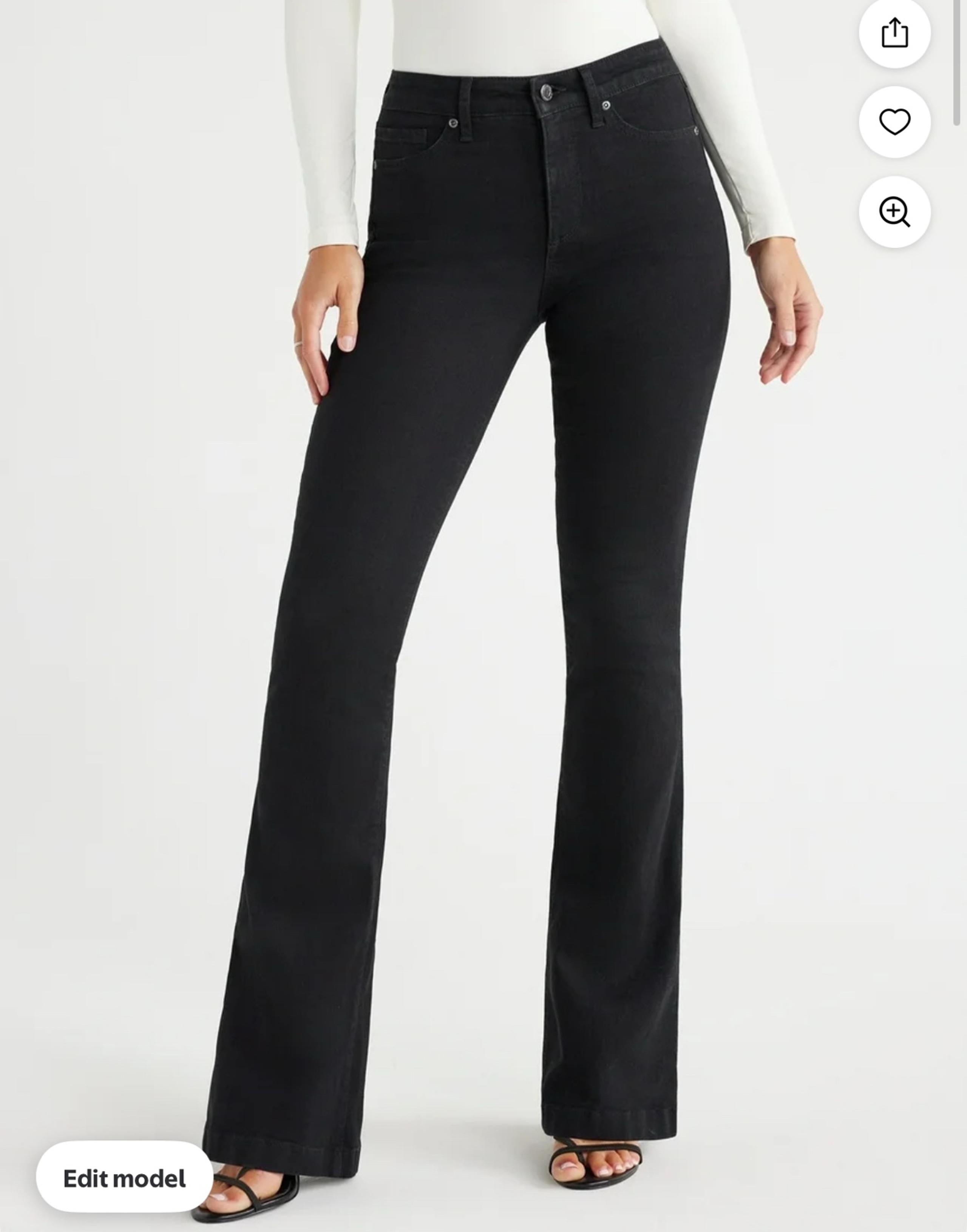 Sofia Jeans Women's Melissa Flare High Rise Black Jeans, 33" Inseam