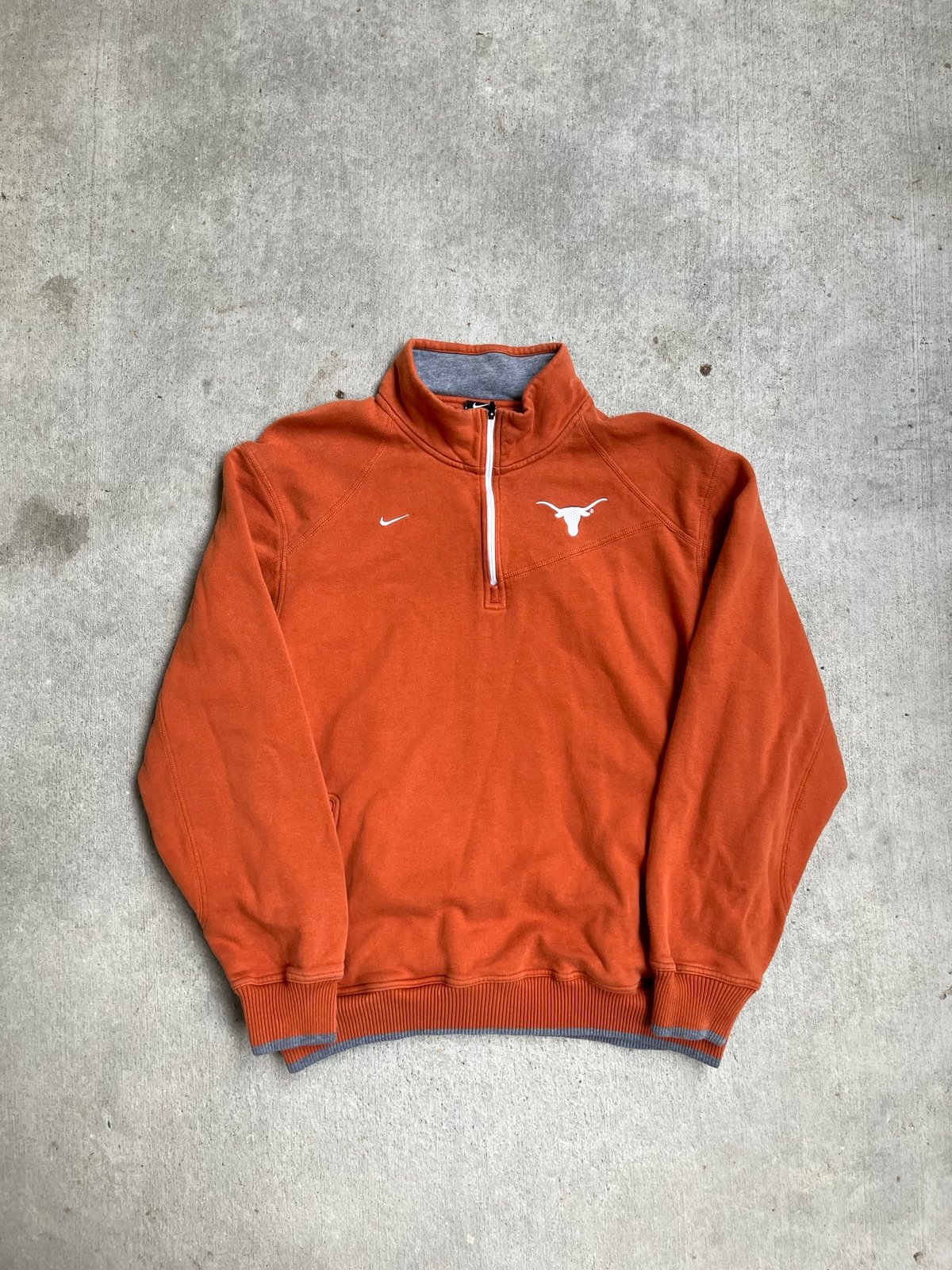 Nike Texas Longhorns Men’s Orange 1/4 Zip Sweater XL 26x29