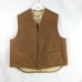 Carhartt Vintage Sherpa Lined Work Vest Men XL Tan Duck Canvas Pockets Full Zip