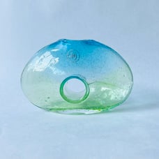 Vintage Vase Hand Blown Margies Garden O
