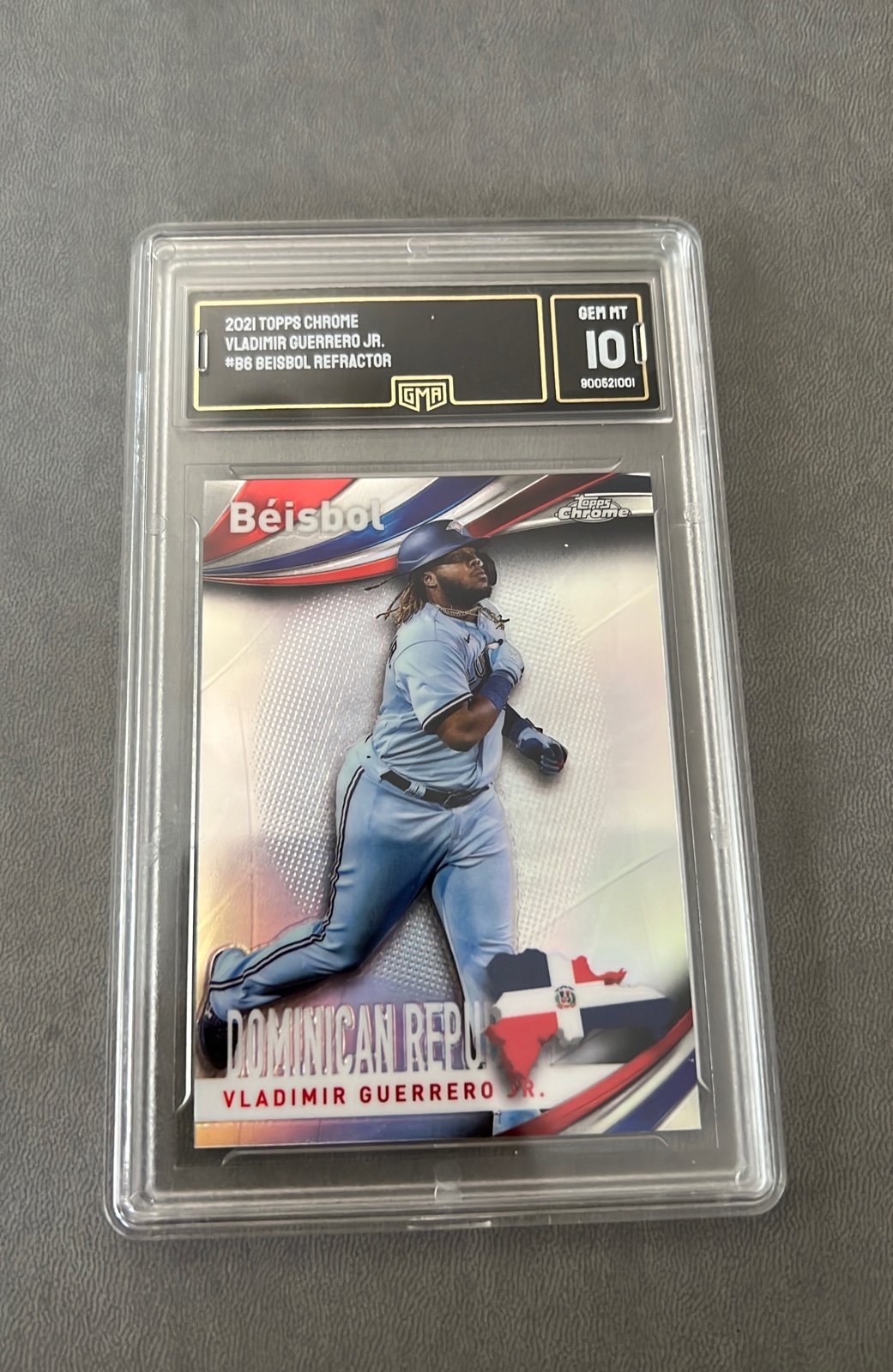 2021 Topps Chrome Vladimir Guerrero Jr Béisbol Refractor Gem Mint 10