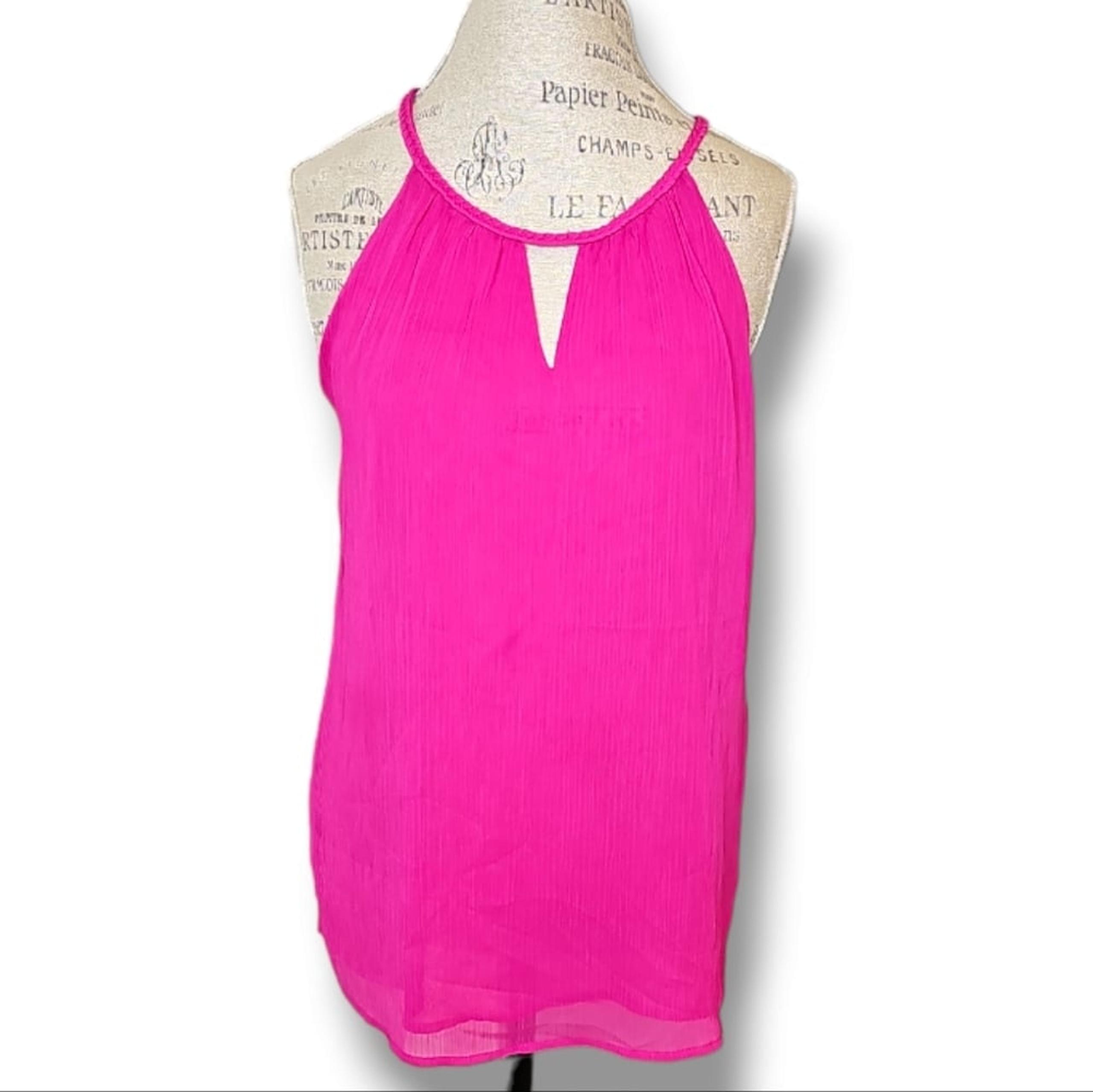 Violet + Claire Fushia Halter Top - Size Large
